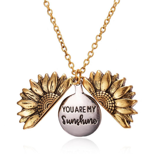 Premium "You Are My Sunshine" Sunflower Necklace