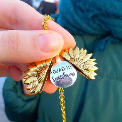 Premium "You Are My Sunshine" Sunflower Necklace