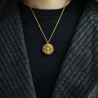 Premium "You Are My Sunshine" Sunflower Necklace