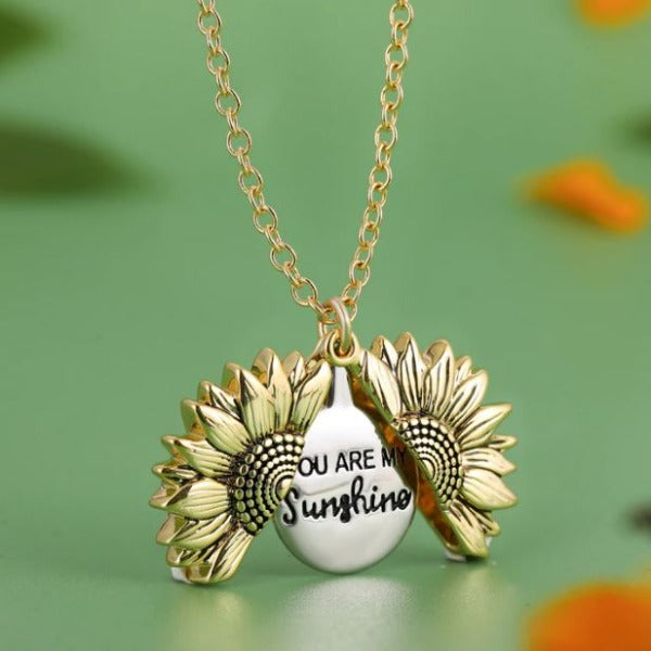 Premium "You Are My Sunshine" Sunflower Necklace